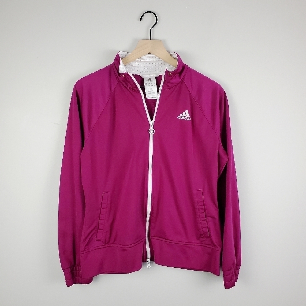 Adidas Purple Magenta Zip Jacket Medium
